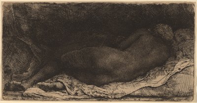 Mulher negra deitada finlandesa tekijältä Rembrandt van Rijn