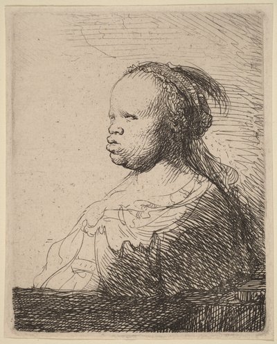 Afrikkalaisen naisen rintakuva tekijältä Rembrandt van Rijn