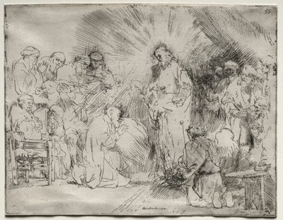 Kristus ilmestyy apostoleille, 1656. tekijältä Rembrandt van Rijn