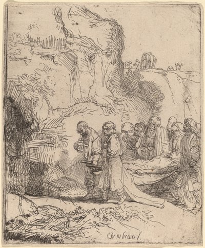 Kristus kannettiin haudalle tekijältä Rembrandt van Rijn