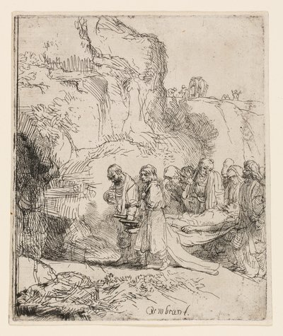 Kristus kannettiin haudalle tekijältä Rembrandt van Rijn