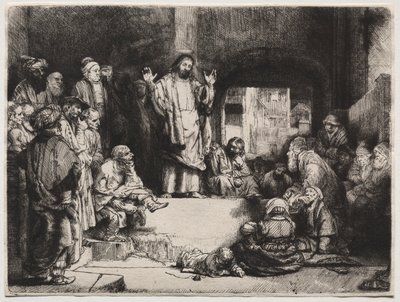 Kristus saarnaa ("La Petite Tombe") tekijältä Rembrandt van Rijn