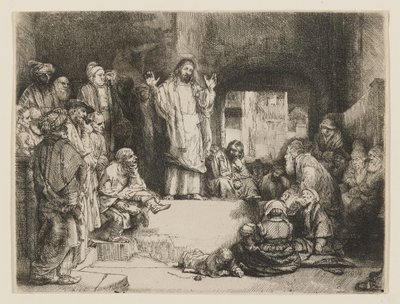Kristuksen saarnaaminen tekijältä Rembrandt van Rijn