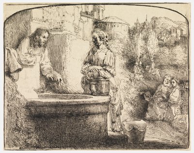 Crist i la dona de Samariafinnish tekijältä Rembrandt van Rijn