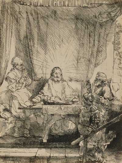 Kristus Emmauksessa tekijältä Rembrandt van Rijn