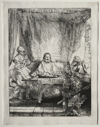 Kristus Emmauksessa: Suurempi kuva tekijältä Rembrandt van Rijn