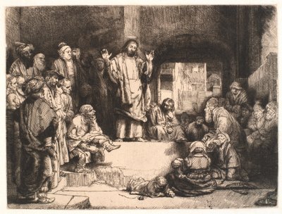 Kristus saarnaa ("La petite tombe") tekijältä Rembrandt van Rijn