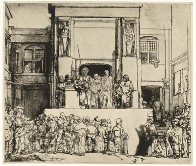 Kristus esitellään kansalle (Ecce Homo) tekijältä Rembrandt van Rijn