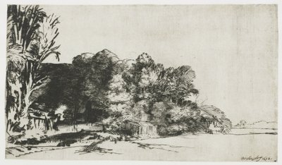 Puuryökkä näköalalla tekijältä Rembrandt van Rijn