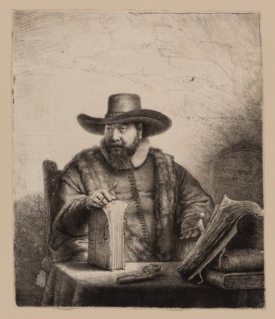 Cornelis Claesz. Anslo, saarnaaja tekijältä Rembrandt van Rijn
