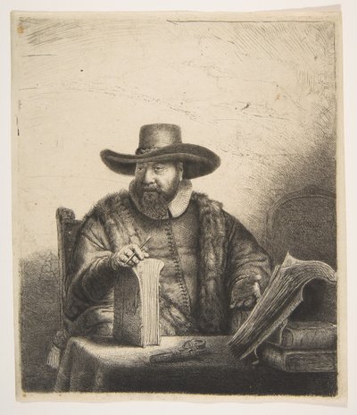 Cornelis Claesz Anslo, saarnaaja. tekijältä Rembrandt van Rijn