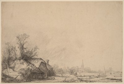 Mökki kanavan varrella tekijältä Rembrandt van Rijn