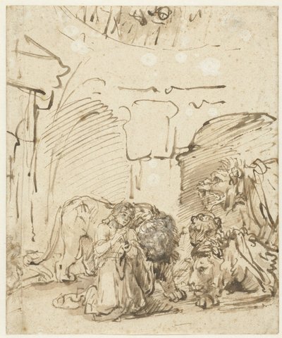 Daniel leijonakuopassa tekijältä Rembrandt van Rijn