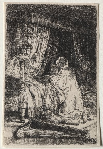 Daavid rukouksessa tekijältä Rembrandt van Rijn