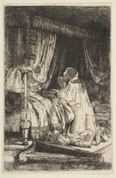 David rukouksessa, 1652. tekijältä Rembrandt van Rijn
