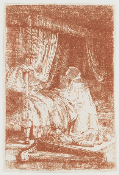 Daavid rukouksessa tekijältä Rembrandt van Rijn