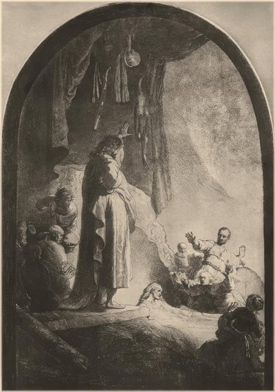 Lasaruksen herättäminen tekijältä Rembrandt van Rijn