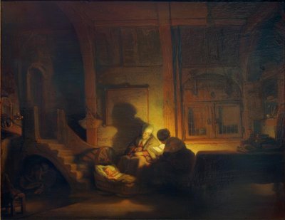 Pyhä perhe tekijältä Rembrandt van Rijn