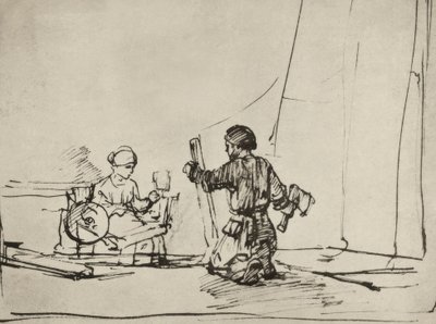 Die Heilige Familie in der Werkstatt tekijältä Rembrandt van Rijn
