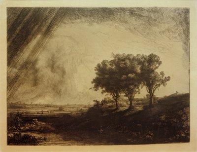 Die Landschaft mit den drei Bäumen tekijältä Rembrandt van Rijn