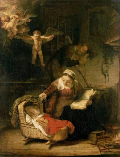 Pyhä perhe tekijältä Rembrandt van Rijn