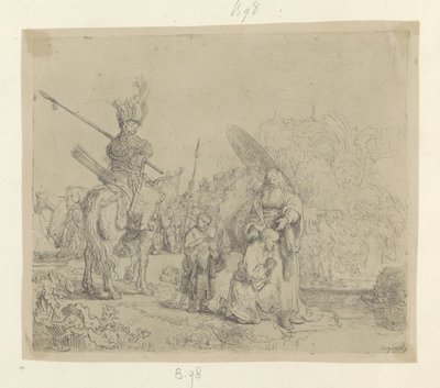 doop van de kamerling Kokoelma kahdeksankymmentäviisi alkuperäistä vedosta (sarjan nimi) tekijältä Rembrandt van Rijn