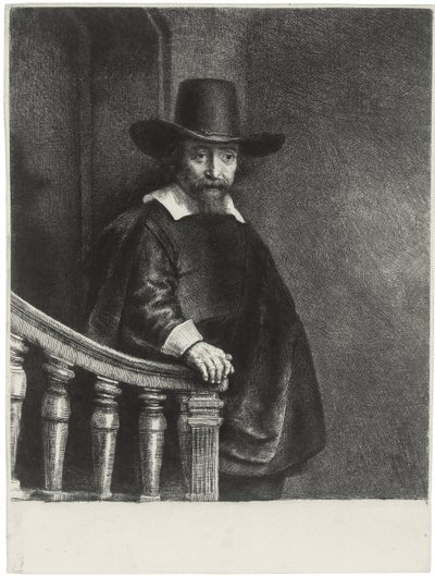 Ephraim Bueno, juutalainen lääkäri, 1647 tekijältä Rembrandt van Rijn