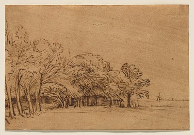 Maatila puiden alla tekijältä Rembrandt van Rijn