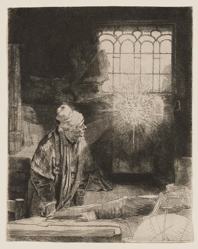 Faust (Tutkija työhuoneessaan) tekijältä Rembrandt van Rijn
