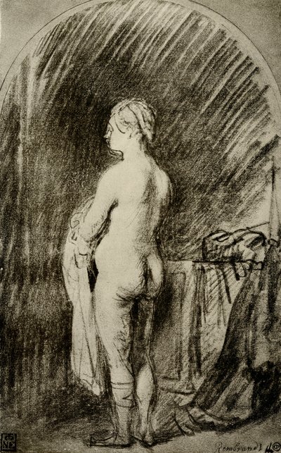 Nainen alasti tekijältä Rembrandt van Rijn