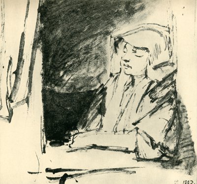 Tyttö nukkuu ikkunassa, c1655, 1943. tekijältä Rembrandt van Rijn