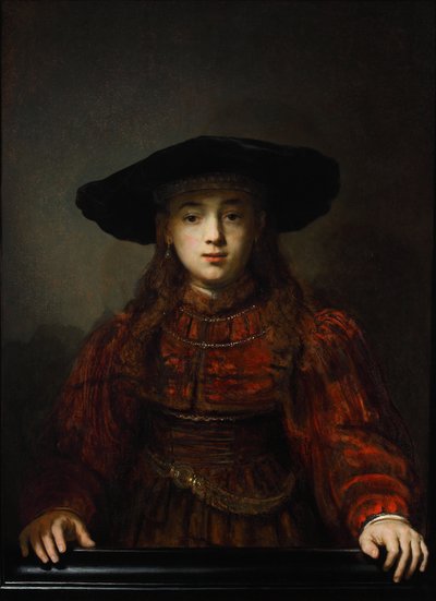 Tyttö kuvakehyksessä, 1641 tekijältä Rembrandt van Rijn