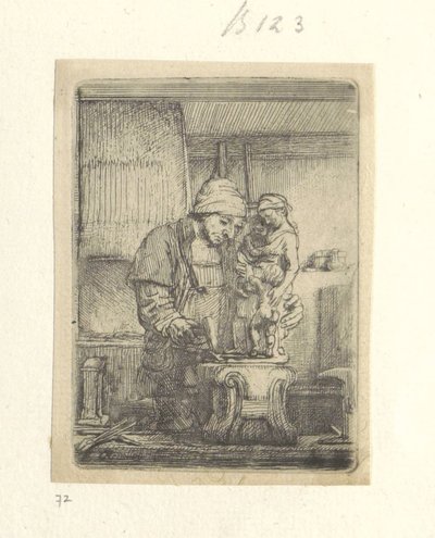 Goudsmid Kokoelma kahdeksankymmentäviisi alkuperäistä vedosta (sarjan nimi) tekijältä Rembrandt van Rijn