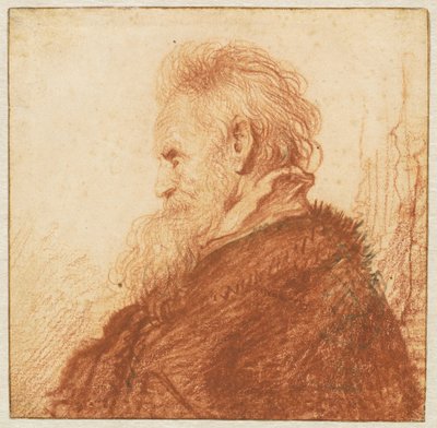Vanhan miehen pää (recto) tekijältä Rembrandt van Rijn