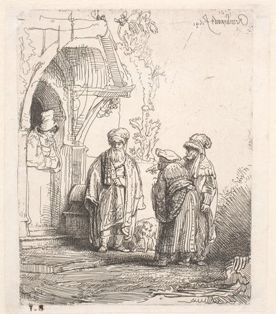 Jaakob ja Laban () tekijältä Rembrandt van Rijn