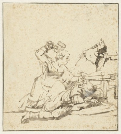 Jaël tappaa Sisera tekijältä Rembrandt van Rijn