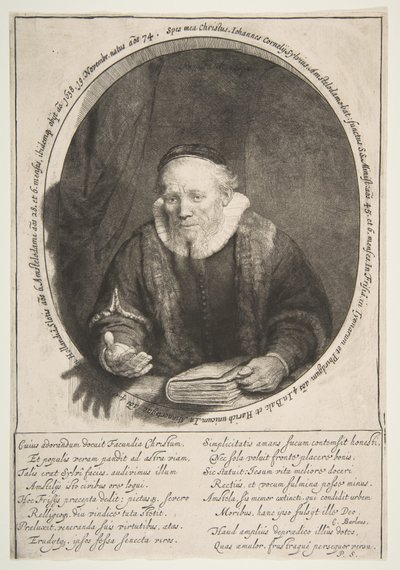 Jan Cornelisz. Sylvius, saarnaaja, 1646. tekijältä Rembrandt van Rijn