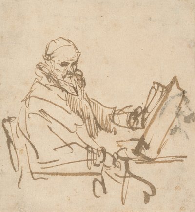 Jan Cornelisz Sylvius, saarnaaja, 16441645. tekijältä Rembrandt van Rijn