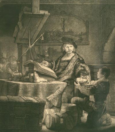 Jan Uijtenbogaert, Genannt der Goldwäger tekijältä Rembrandt van Rijn