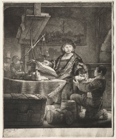 Jan Uytenbogaert tekijältä Rembrandt van Rijn