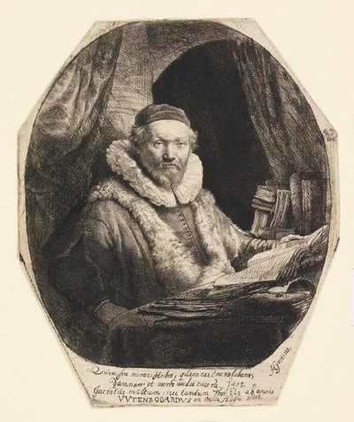 Jan Uytenbogaert, saarnaaja tekijältä Rembrandt van Rijn