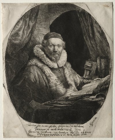 Jan Uytenbogaert, vastustajien saarnaaja, 1635. tekijältä Rembrandt van Rijn