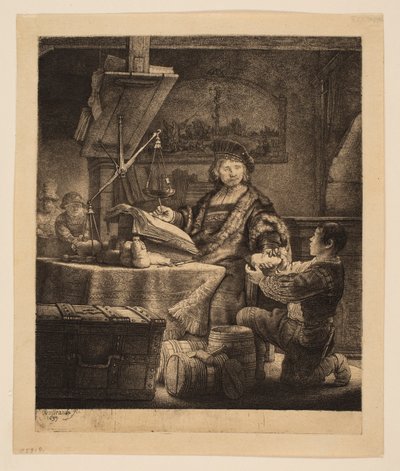 Jan Uytenbogaert, vastaanottokenraali ("The Goldweighter") tekijältä Rembrandt van Rijn