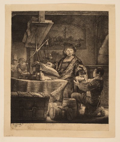 Jan Uytenbogaert, vastaanottokenraali ("The Goldweighter") tekijältä Rembrandt van Rijn