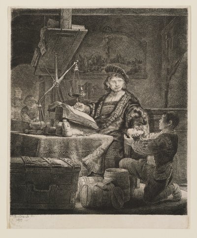 Jan Uytenbogaert, valtionkassanhoitaja tekijältä Rembrandt van Rijn