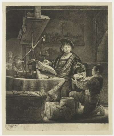 Jan Uytenbogaert, "kultavaaka" tekijältä Rembrandt van Rijn