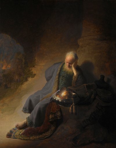 Jeremia valittaa Jerusalemin tuhoa tekijältä Rembrandt van Rijn