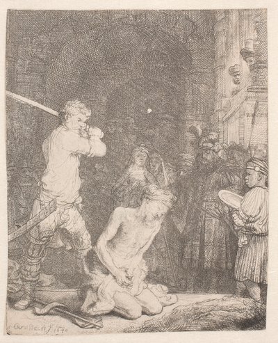 Johannes Kastaja mestasi päänsä tekijältä Rembrandt van Rijn