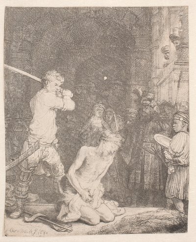 Johannes Kastaja mestasi päänsä tekijältä Rembrandt van Rijn