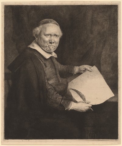 Lieven Willemsz van Coppenol: Isompi lautanen tekijältä Rembrandt van Rijn